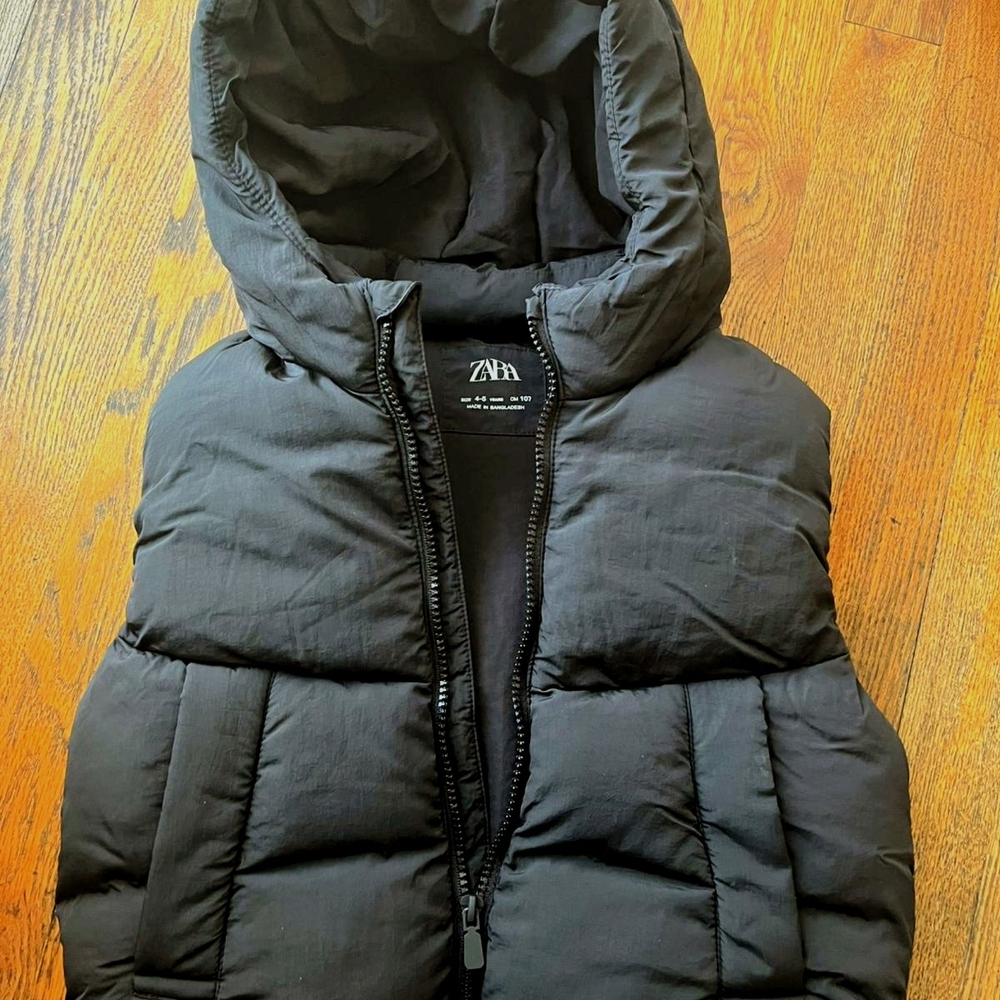 Zara Black Quilted Vest